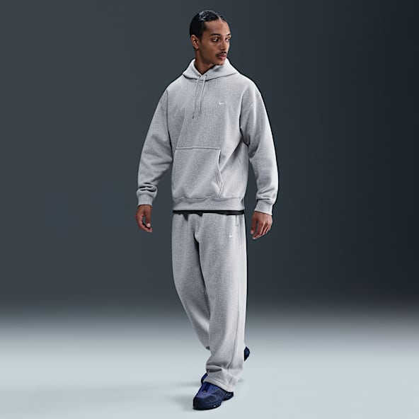 【NIKE】\"Solo Swoosh\" ナイキロゴ 起毛 フリースフーディ /gray Grey Solo Swoosh. Nike.com